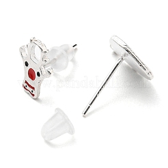 Christmas Theme Brass Asymmetrical Earrings&nbsp;EJEW-D062-01B-S