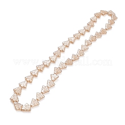 Transparent Electroplate Glass Beads Strands&nbsp;EGLA-C002-PL03