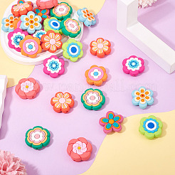 32Pcs 8 Styles Flower PVC Beads&nbsp;KY-TA0001-49