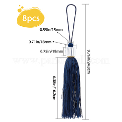 8Pcs Polyester Tassel Pendant Decorations&nbsp;AJEW-GF0004-66C