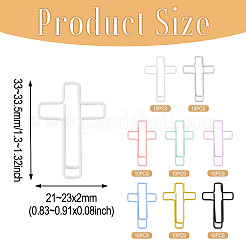 80Pcs 8 Styles Iron & Plastic Paper Clips&nbsp;AJEW-TA0002-97