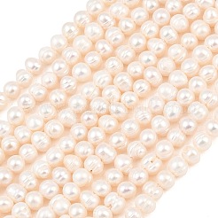 Natural Cultured Freshwater Pearl Beads Strands&nbsp;PEAR-D003-01C-02
