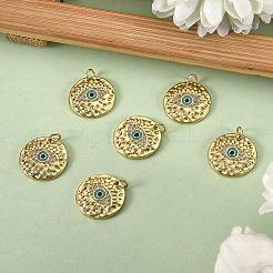 6Pcs Brass Micro Pave Clear Cubic Zirconia Pendants&nbsp;ZIRC-SZ0001-74
