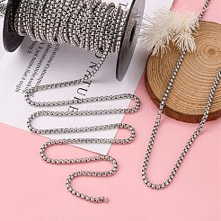 Tarnish Resistant 304 Stainless Steel Box Chains&nbsp;CHS-K001-37A