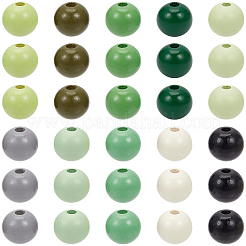 240Pcs 10 Styles Schima Wood European Beads&nbsp;WOOD-PA0001-45