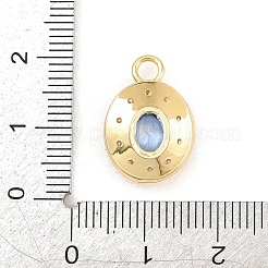 Brass Micro Pave Cubic Zirconia Pendants&nbsp;KK-Z151-16G