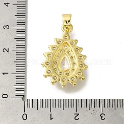 Rack Plating Brass Micro Pave Cubic Zirconia Pendant&nbsp;KK-H485-39G-01