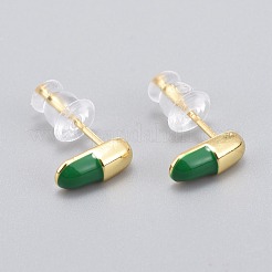 Brass Enamel Stud Earrings&nbsp;EJEW-L231-66