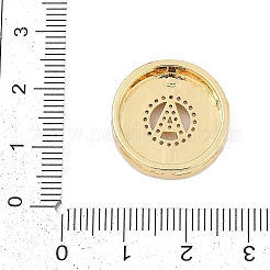 Brass Micro Pave Cubic Zirconia Slide Charms&nbsp;KK-I723-51G-02