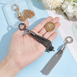 3 Sets 3 Colors  Alloy Keychain Tassel Chain Pendant Decoration&nbsp;HJEW-UN0001-25