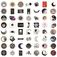 Moon Theme PVC Plastic Sticker Labels&nbsp;X-STIC-PW0005-05
