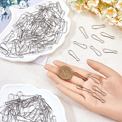150Pcs 304 Stainless Steel Push Gate Snap Keychain Clasps&nbsp;STAS-SP0001-87