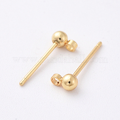 Brass Stud Earring Findings&nbsp;X-KK-N200-096A