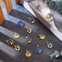 20Pcs 4 Style Alloy Enamel Pendants&nbsp;ENAM-SC0003-18