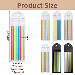 14Pcs 7 Colors Rectangle PET Sticker Index Tabs&nbsp;AJEW-FH0007-88