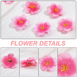 100Pcs Cloth Artificial Flower Head&nbsp;AJEW-GF0013-17B