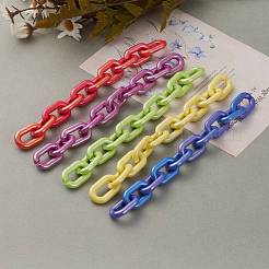 Handmade Opaque Acrylic Cable Chains&nbsp;AJEW-JB00853