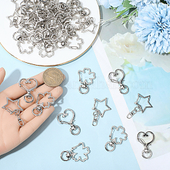 60Pcs 3 Styles Zinc Alloy Swivel Lobster Clasps&nbsp;IFIN-BBC0001-09