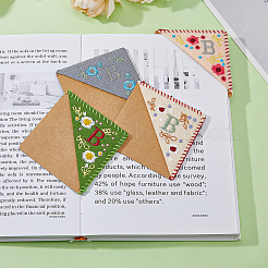 4Pcs 4 Style Felt Embroidery Bookmarks&nbsp;FIND-HY0003-46B