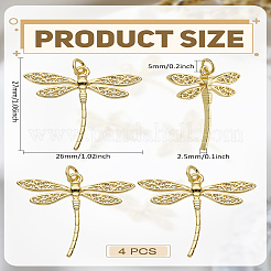 4Pcs Brass Micro Pave Clear Cubic Zirconia Pendants&nbsp;KK-LP0002-07