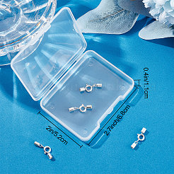 4 Sets 925 Sterling Silver Spring Ring Clasps&nbsp;STER-BBC0001-45B