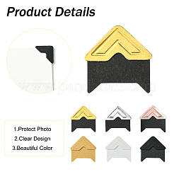 12Pcs 6 Styles Retro Hot Stamping Paper Photo Corner Self-Adhesive Stickers&nbsp;AJEW-CJ0001-53