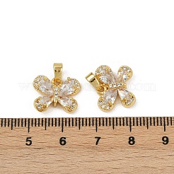 Brass Micro Pave Cubic Zirconia Charms&nbsp;KK-N254-229G-02