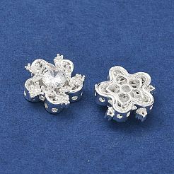Brass Pave Cubic Zirconia Multi-Strands Links&nbsp;KK-B172-21S-01