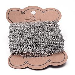 Tarnish Resistant 304 Stainless Steel Curb Chains&nbsp;CHS-K004-11P-0.8mm