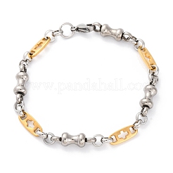 201 Stainless Steel Byzantine Chain Bracelets&nbsp;BJEW-B078-170GP