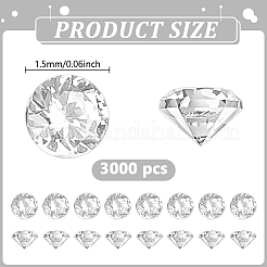 3000Pcs Cubic Zirconia Cabochons&nbsp;ZIRC-GO0001-03A