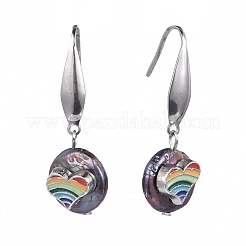 Natural Baroque Pearl Keshi Pearl Dangle Earrings&nbsp;EJEW-JE03444
