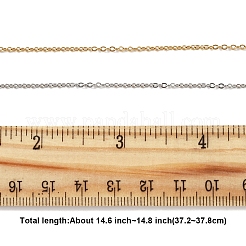 4Pcs 2 Colors 304 Stainless Steel Cable Chain Necklace Making&nbsp;STAS-FS0001-80