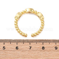 Brass Micro Pave Cubic Zirconia Cuff Rings&nbsp;RJEW-M066-01G
