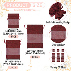 9Pcs 3 Styles Cotton Packing Pouches&nbsp;OP-TA0001-18B