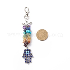 Gemstone Chips Cluster Pendant Decoration&nbsp;HJEW-JM00770