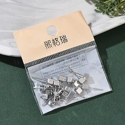 SHEGRACE Brass Cube Stud Earring Findings&nbsp;XGR0106P-121P