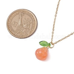 Natural Agate Fruit Pendant Necklaces&nbsp;NJEW-JN05010