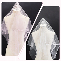 2Pcs 2 Colors Pearl Nylon Mesh Fabric&nbsp;DIY-GA0007-69