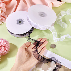2Rolls 2 Colors Floral Polyester Lace Ribbon&nbsp;OCOR-TA0002-66