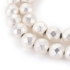 Electroplated Non-magnetic Synthetic Hematite Beads Strands&nbsp;G-P401-02S-10mm