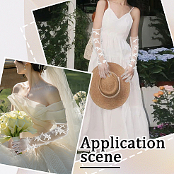Bowknot Polyester Long Mesh Gloves&nbsp;AJEW-WH20022-69
