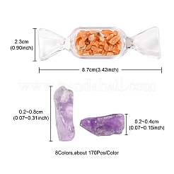 1360Pcs 8 Styles Natural Mixed Stone Chip Beads&nbsp;G-YW0001-26