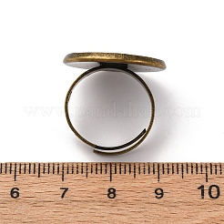 Brass Adjustable Ring Blank Base Cabochon Setting Components&nbsp;KK-O003-05AB-NF