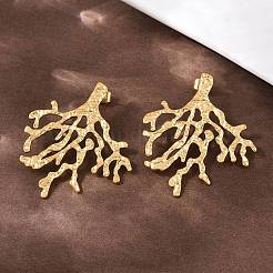 304 Stainless Steel Coral Stud Earrings&nbsp;EJEW-I320-09G