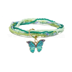Glass Seed Beads Beaded Multi-strand Bracelets&nbsp;BJEW-JB09072