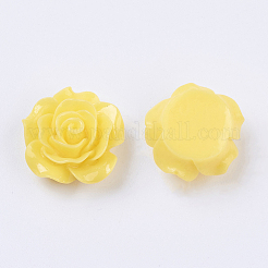 Mixed Color Flower Resin Cabochons&nbsp;X-RESI-H005-M