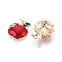 Rack Plating Alloy Crystal Rhinestone Enamel Pendants&nbsp;PALLOY-T091-29C