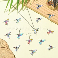 60Pcs 6 Colors Printed Alloy Connector Charms&nbsp;FIND-CJ0004-59