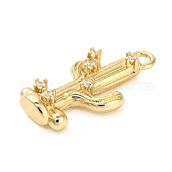Brass Micro Pave Cubic Zirconia Pendants&nbsp;KK-L229-066G